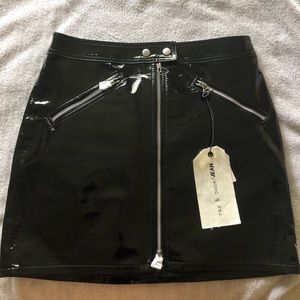 Rag & Bone Patent Leather Mini Skirt